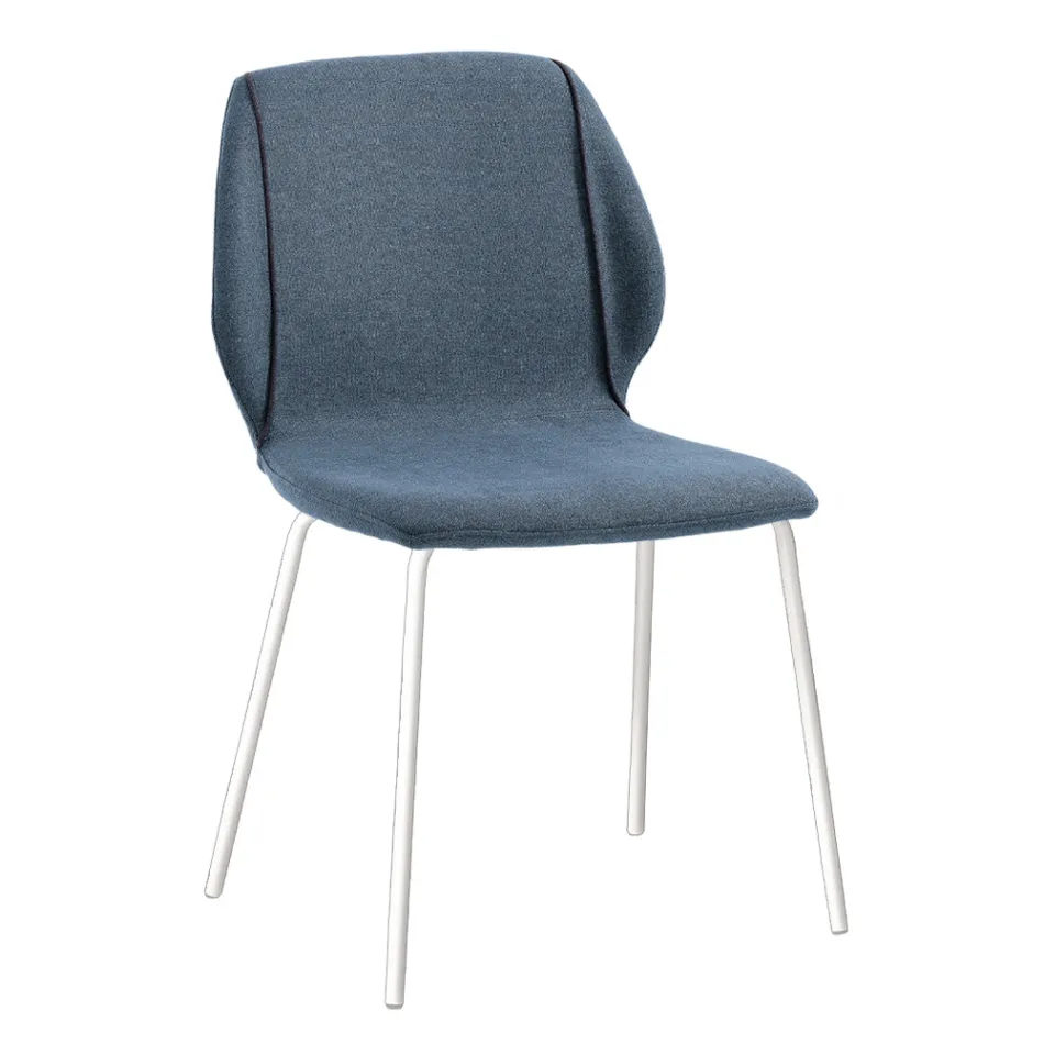 Elegant moderne design stuestol i stof med kant - Scarat Viadurini