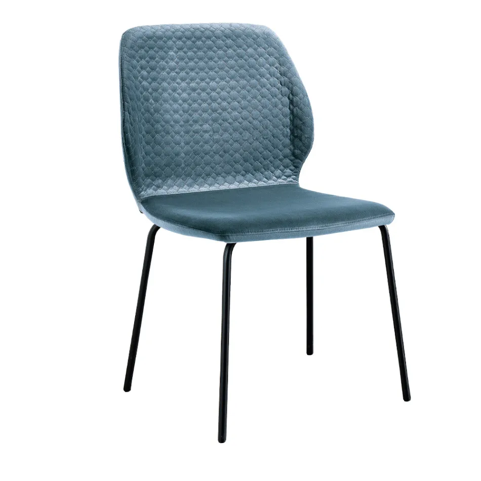 Elegant moderne design stuestol i farvet fløjl - Scarat Viadurini