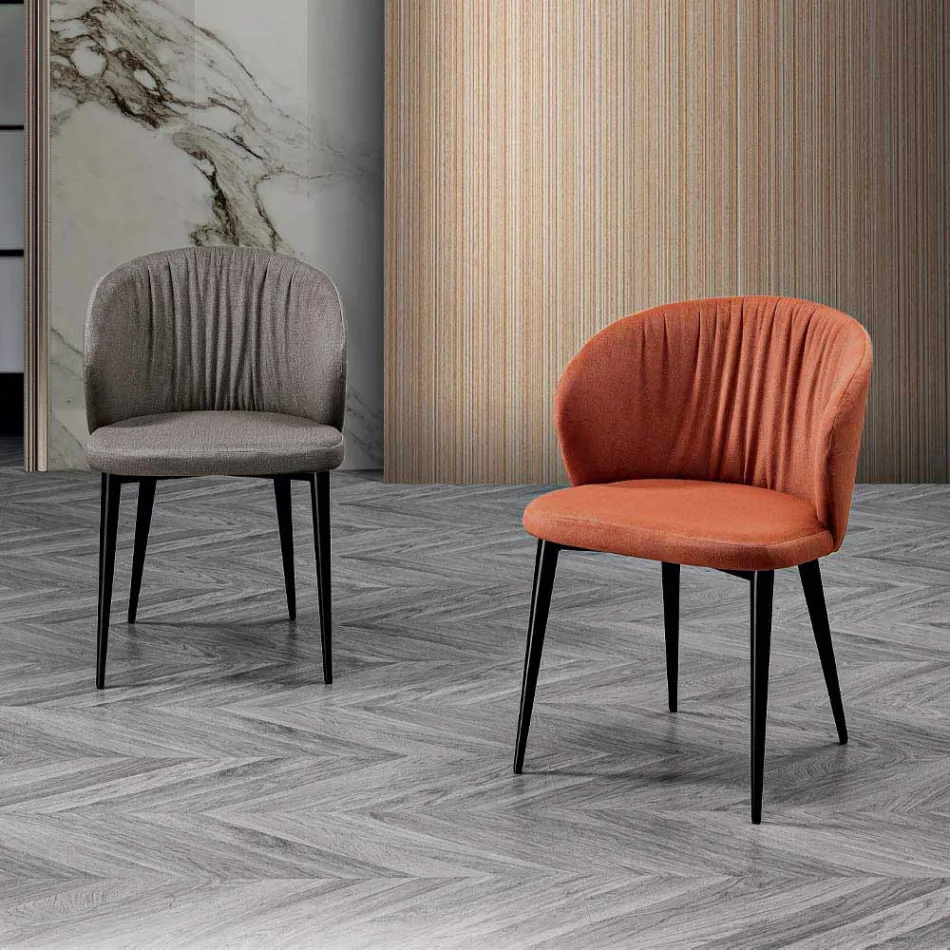 Stuestol i stof og ask af elegant design - Reginaldo Viadurini