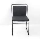 Stuestol i stof og lakeret Made in Italy - Uralia Viadurini