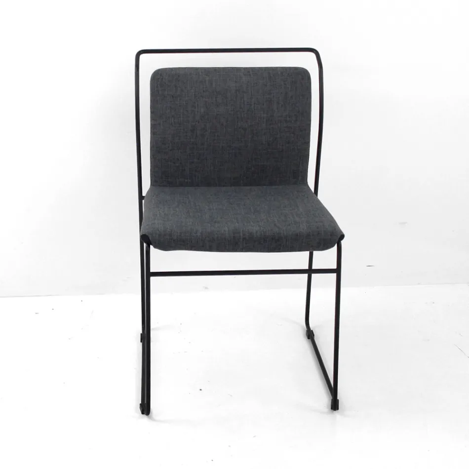 Stuestol i stof og lakeret Made in Italy - Uralia Viadurini