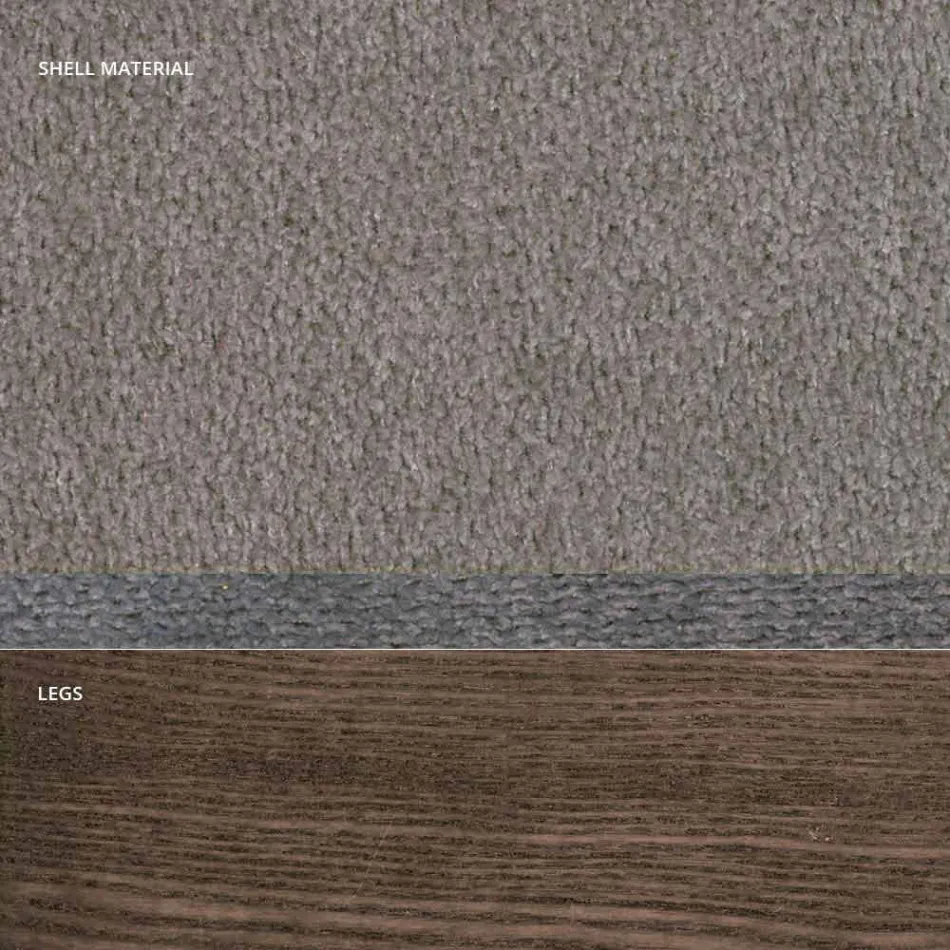 Stue stol i stof og moderne træ lavet i Italien, Oriella Viadurini