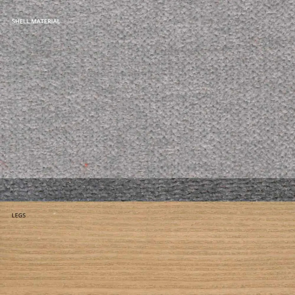 Stue stol i stof og moderne træ lavet i Italien, Oriella Viadurini