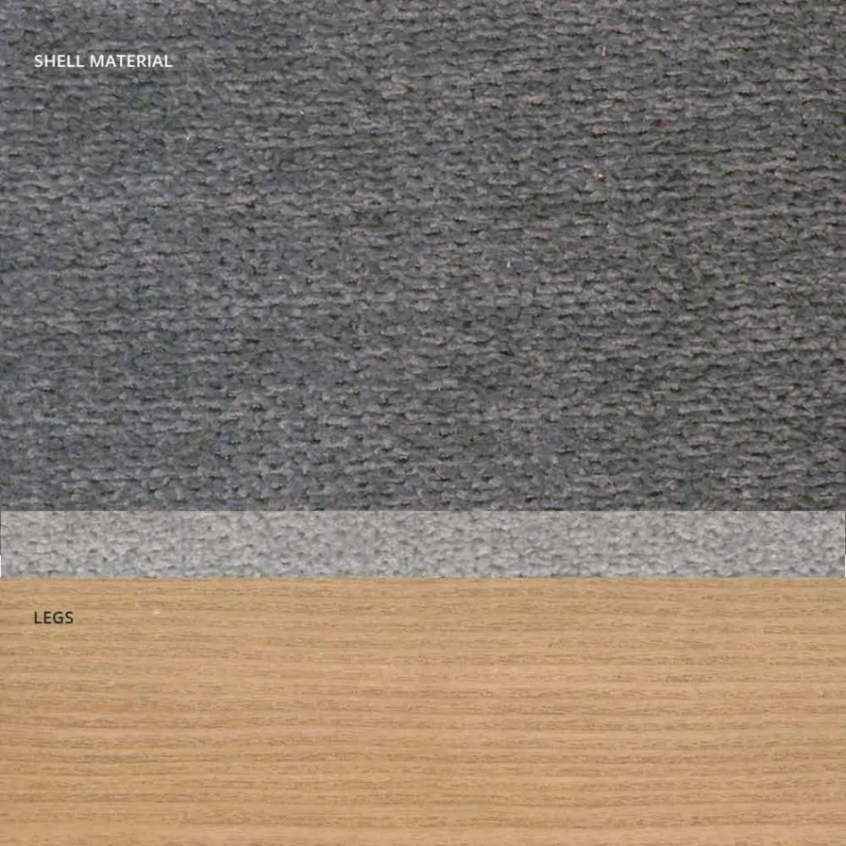 Stue stol i stof og moderne træ lavet i Italien, Oriella Viadurini