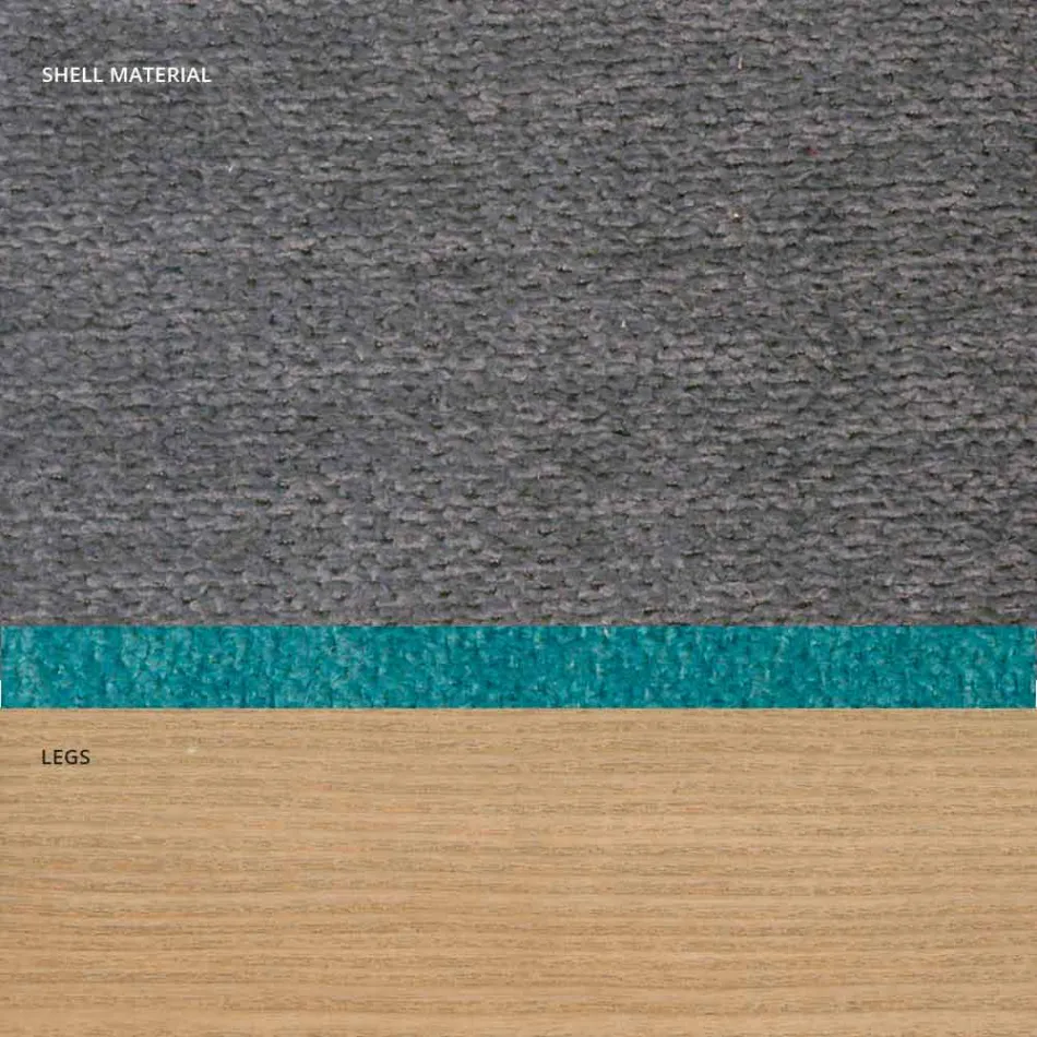 Stue stol i stof og moderne træ lavet i Italien, Oriella Viadurini