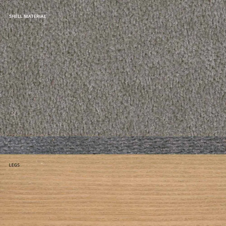 Stue stol i stof og moderne træ lavet i Italien, Oriella Viadurini