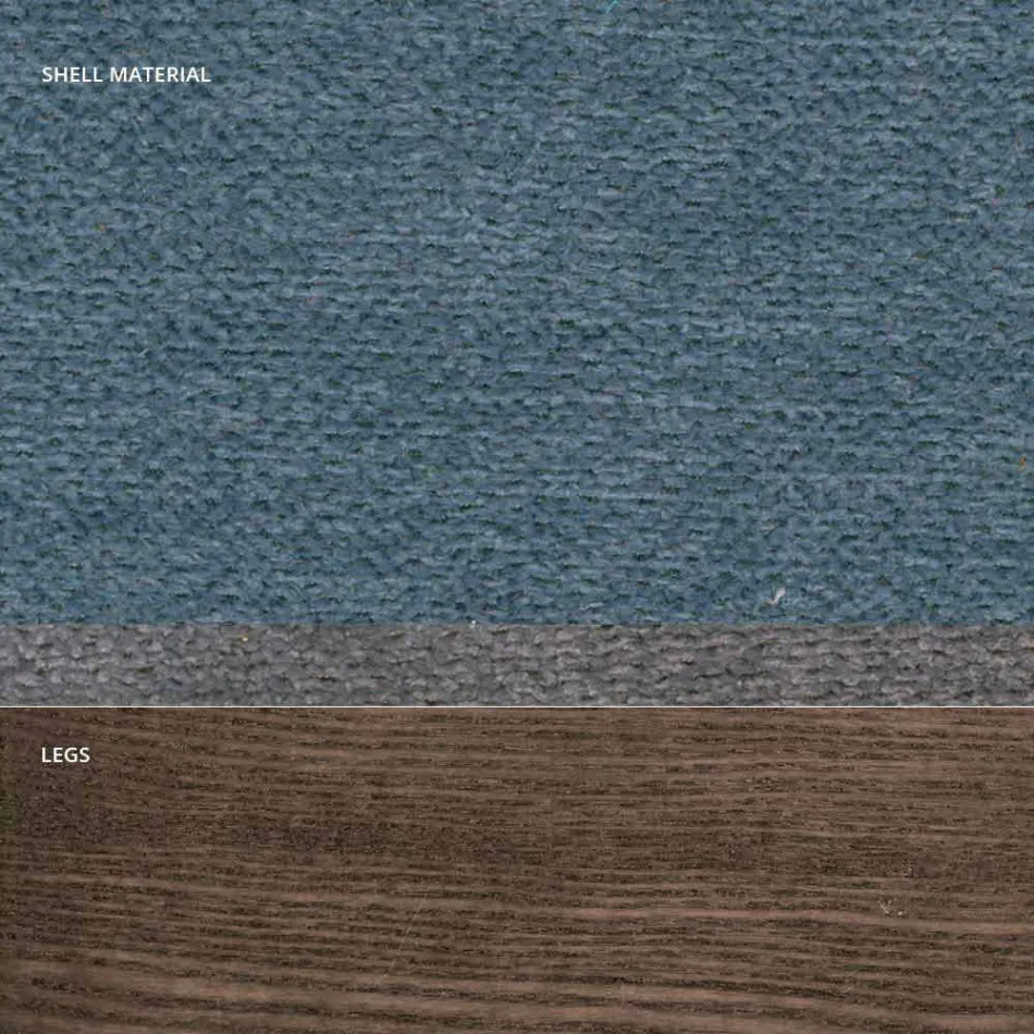 Stue stol i stof og moderne træ lavet i Italien, Oriella Viadurini