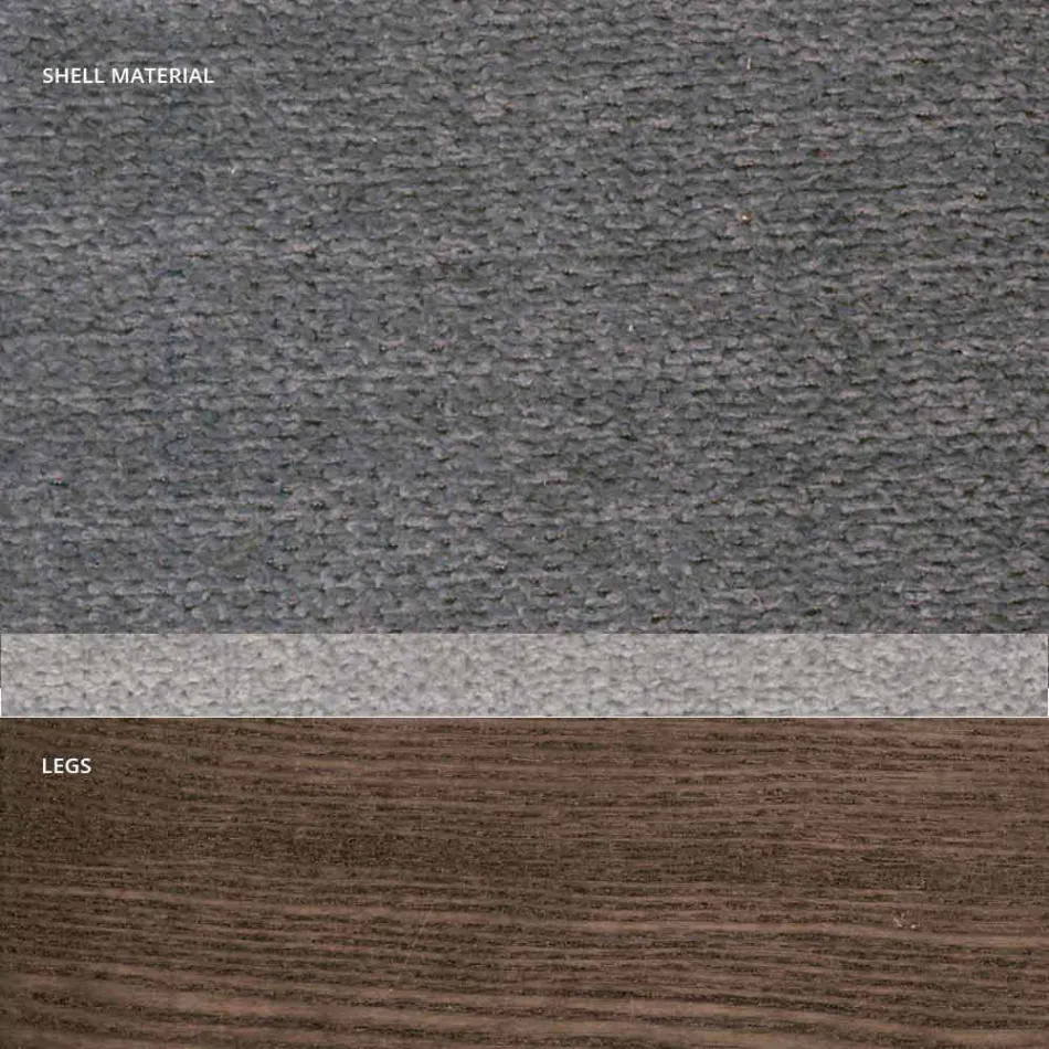 Stue stol i stof og moderne træ lavet i Italien, Oriella Viadurini