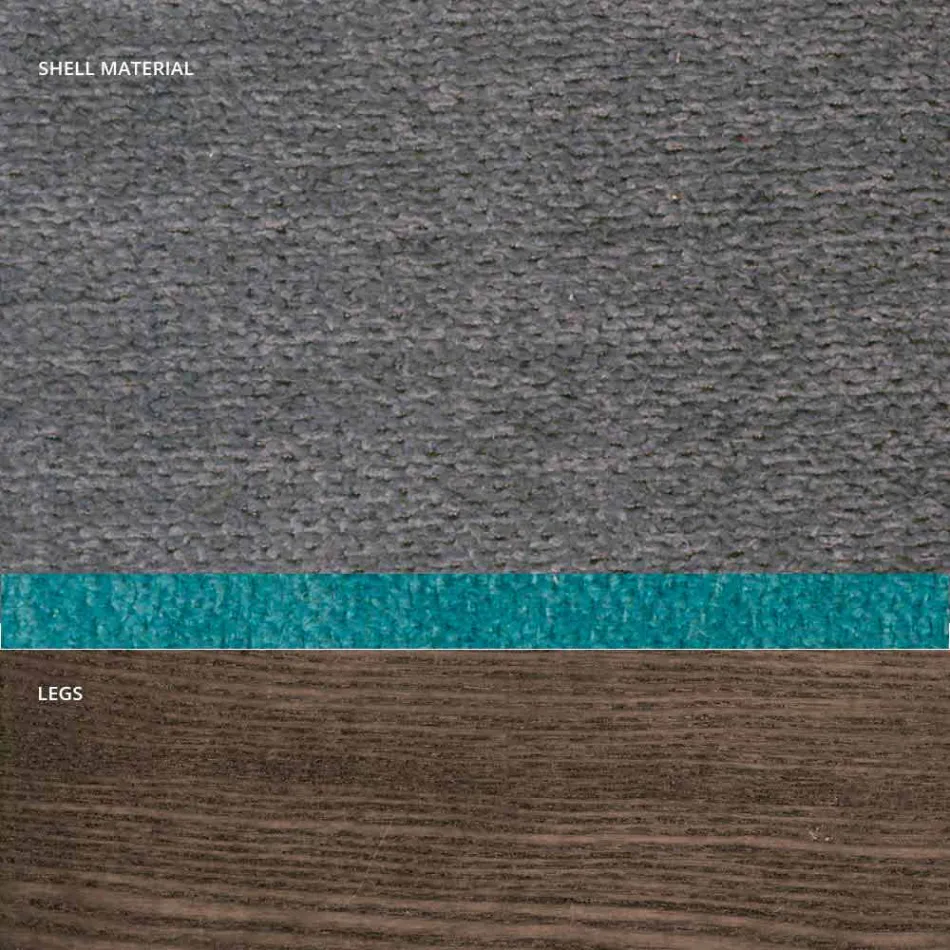 Stue stol i stof og moderne træ lavet i Italien, Oriella Viadurini