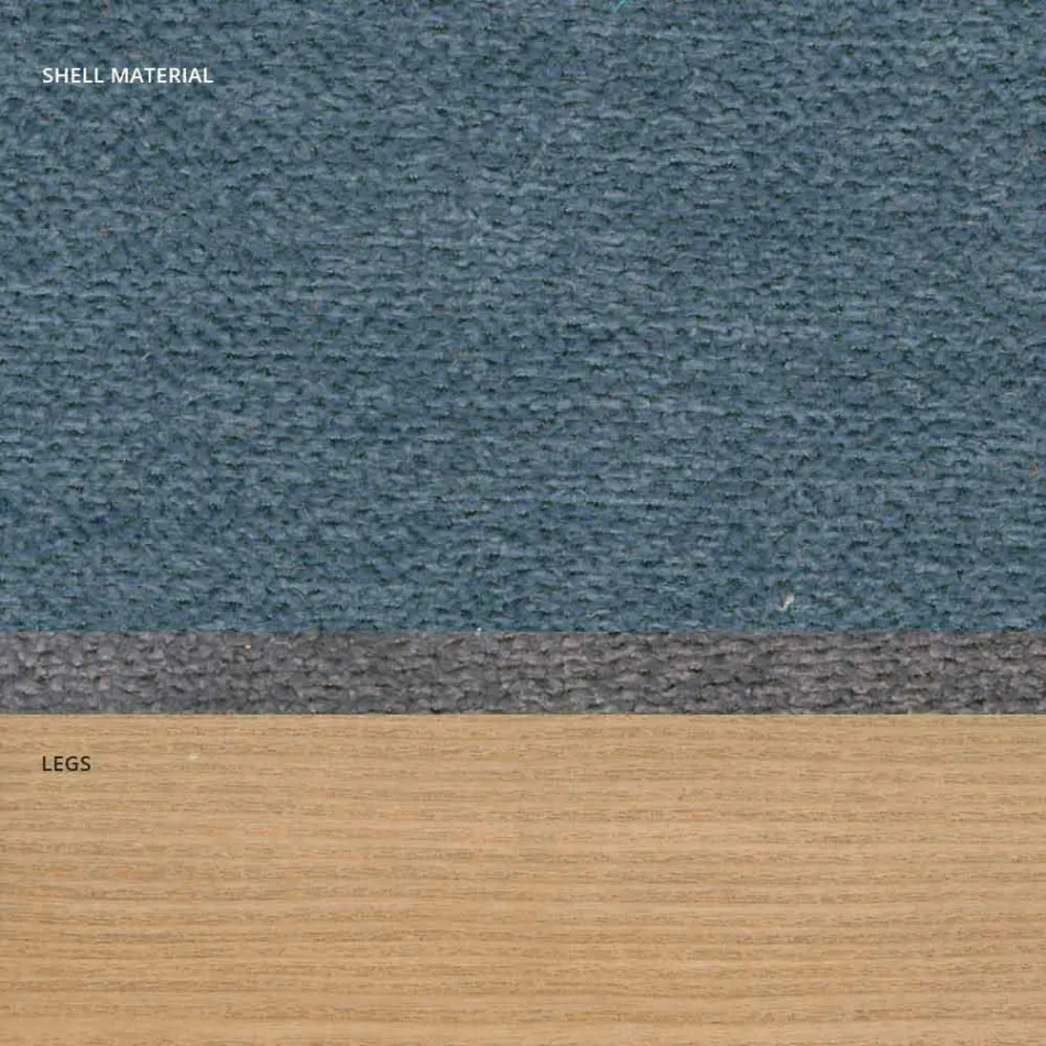 Stue stol i stof og moderne træ lavet i Italien, Oriella Viadurini