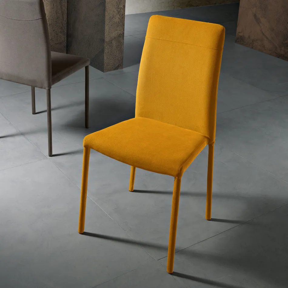 Stuestol helt polstret i Made in Italy stof - Lorelai Viadurini