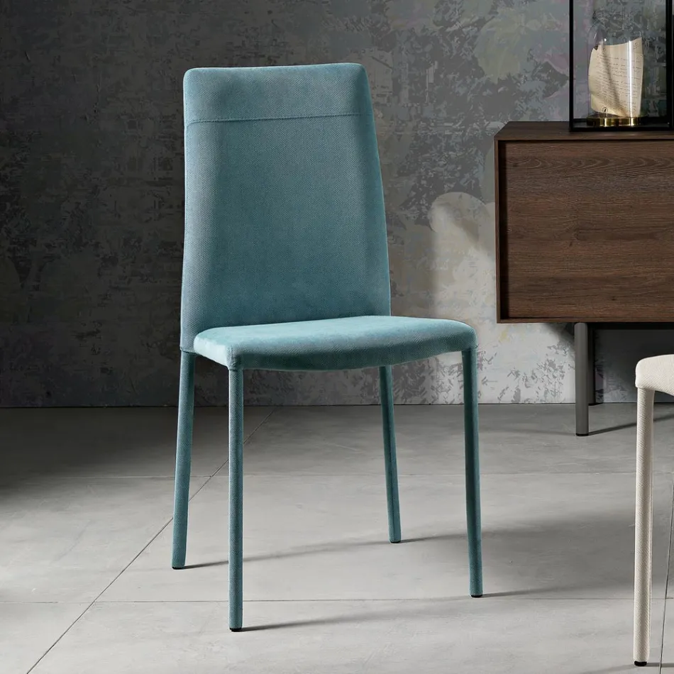 Stuestol helt polstret i Made in Italy stof - Lorelai Viadurini