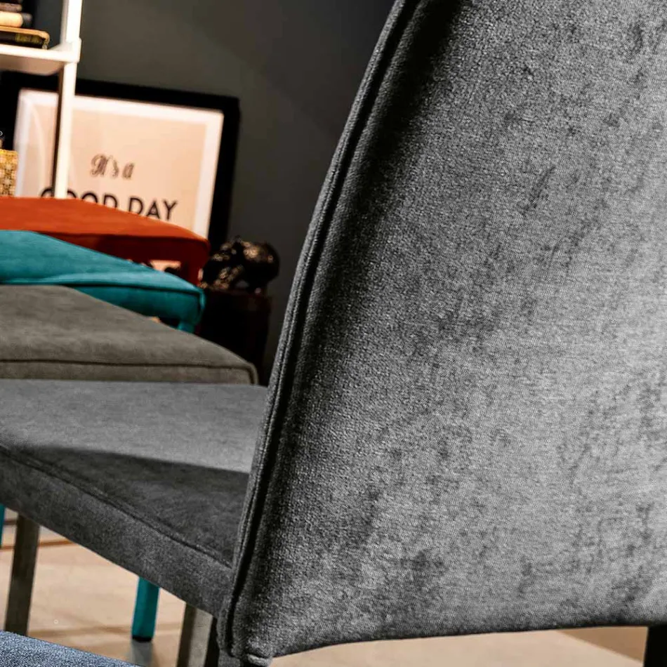 Stuestol helt polstret i Made in Italy stof - Rosetta Viadurini