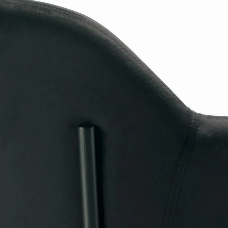 Stuestol lavet af stål og fløjl lavet i Italien - Foggia Viadurini