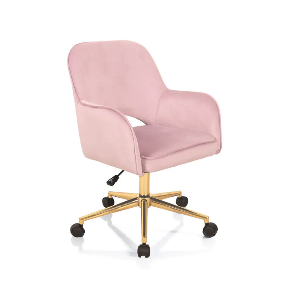 Kontorstol Metalbund og stofsæde - Anguilla Viadurini