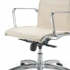 Kontorstol med monokoque i imiteret læder lavet i Italien Agata Viadurini