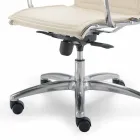 Kontorstol med monokoque i imiteret læder lavet i Italien Agata Viadurini