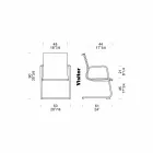 Ergonomisk slæde kontorstol med armlæn Made in Italy - Filanna Viadurini