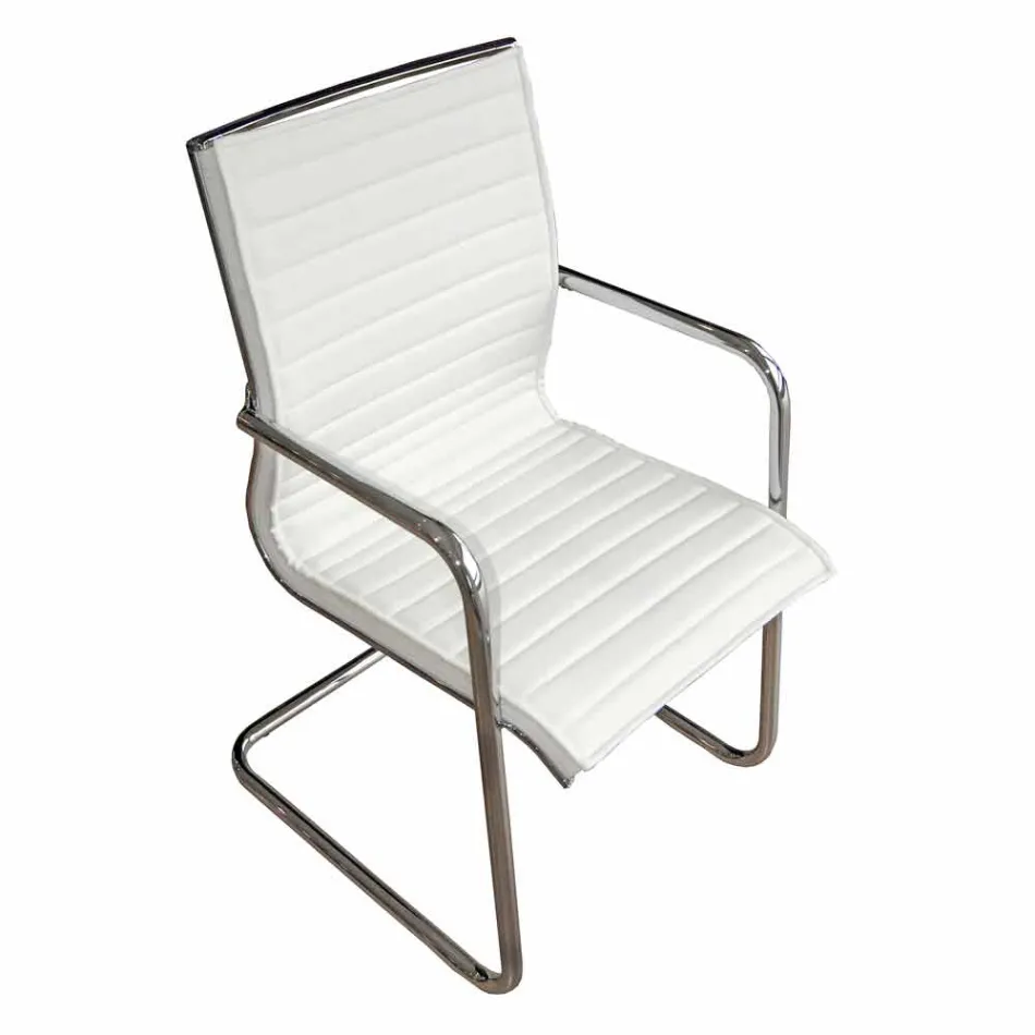 Ergonomisk slæde kontorstol med armlæn Made in Italy - Filanna Viadurini