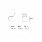 Kontorstol i naturrør og forkromet stål fremstillet i Italien - Formentera Viadurini