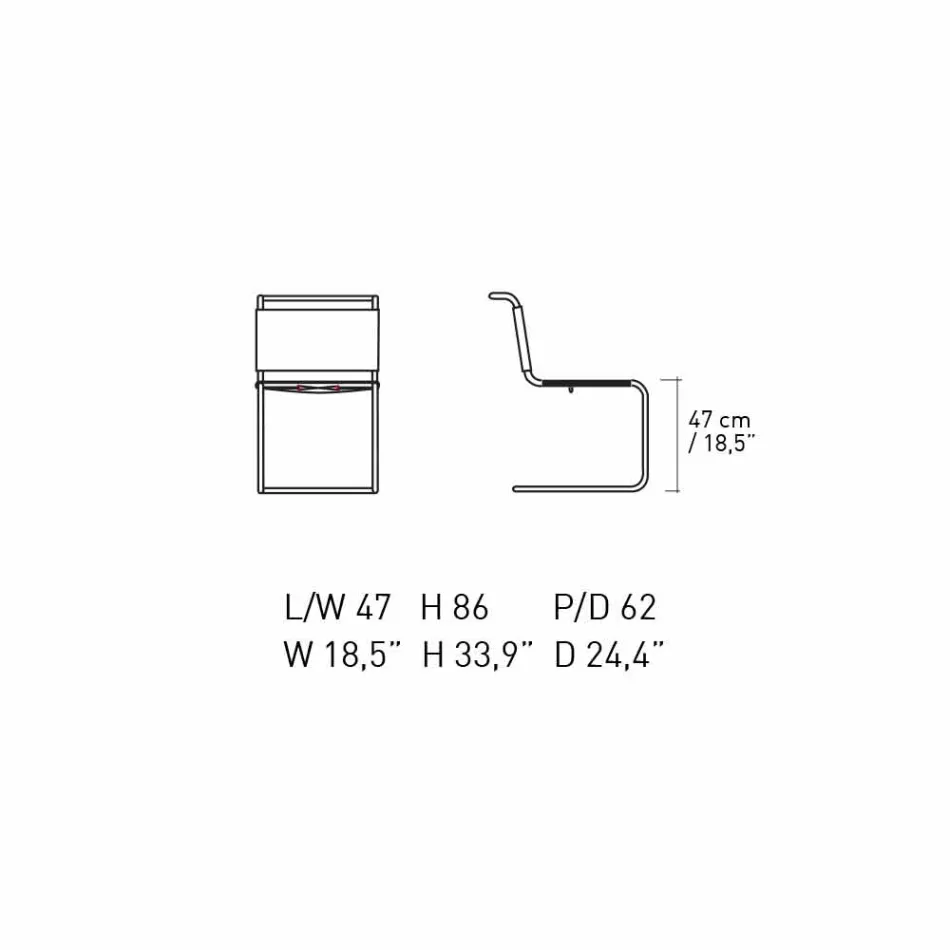 Læder kontorstol med forkromet stålkonstruktion fremstillet i Italien - Elite Viadurini