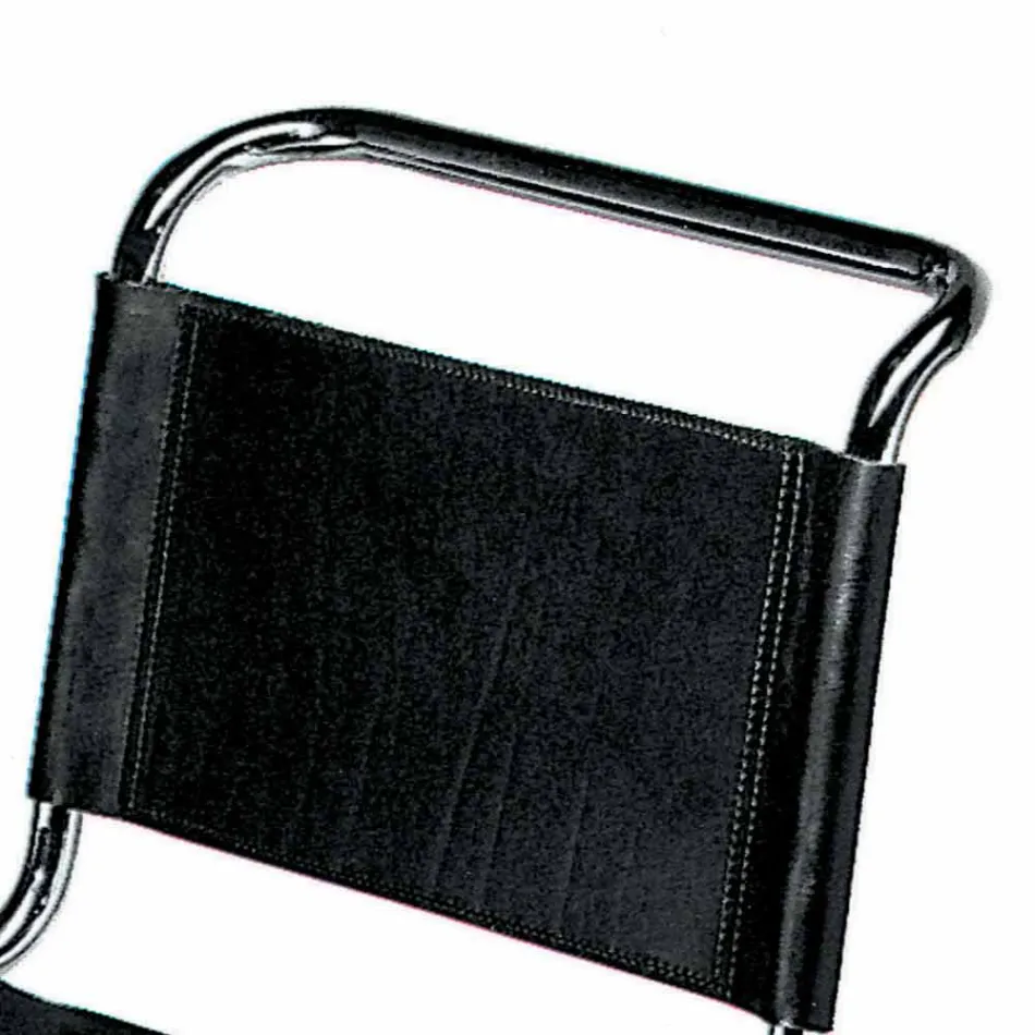 Læder kontorstol med forkromet stålkonstruktion fremstillet i Italien - Elite Viadurini