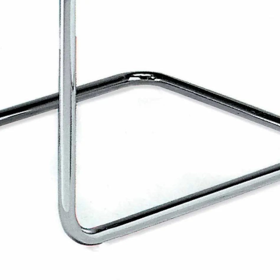 Læder kontorstol med forkromet stålkonstruktion fremstillet i Italien - Elite Viadurini