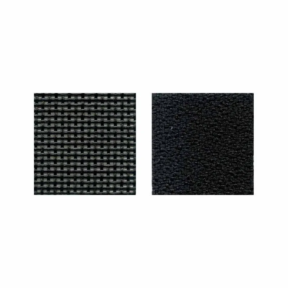 Semiretningskontorstol i Tecnorete og sort stof - Vespasiano Viadurini