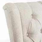 Klassisk designstol i stof og egetræ 2 stykker Homemotion - Forla Viadurini