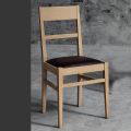 Design køkkenstol i bøgetræ og sæde i Ecoleather - Davina