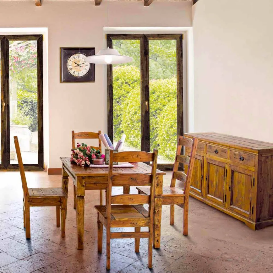 Klassisk designstol i massivt akacietræshomotion - Moritz Viadurini