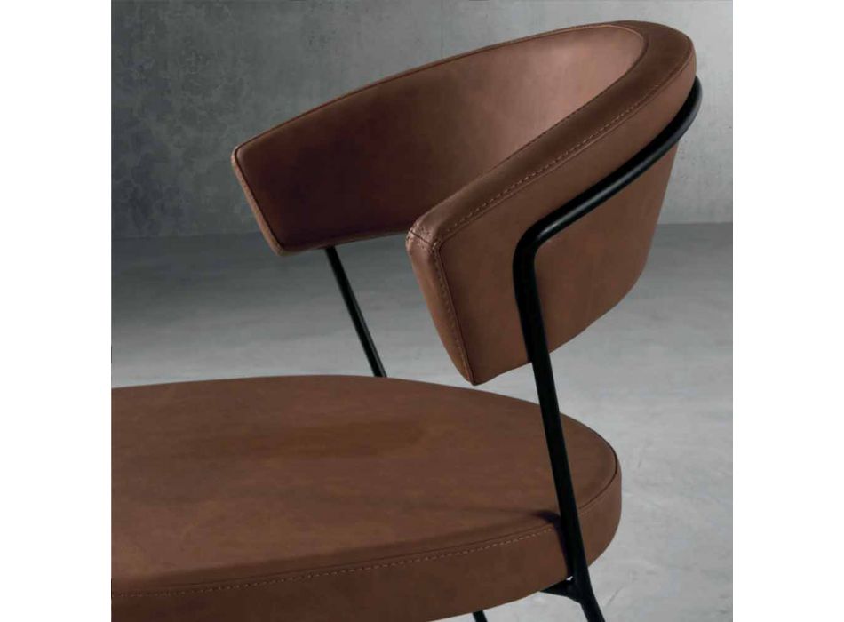 Design stol i metal og stof produceret i Italien Formia Viadurini