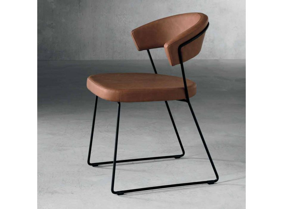 Design stol i metal og stof produceret i Italien Formia Viadurini