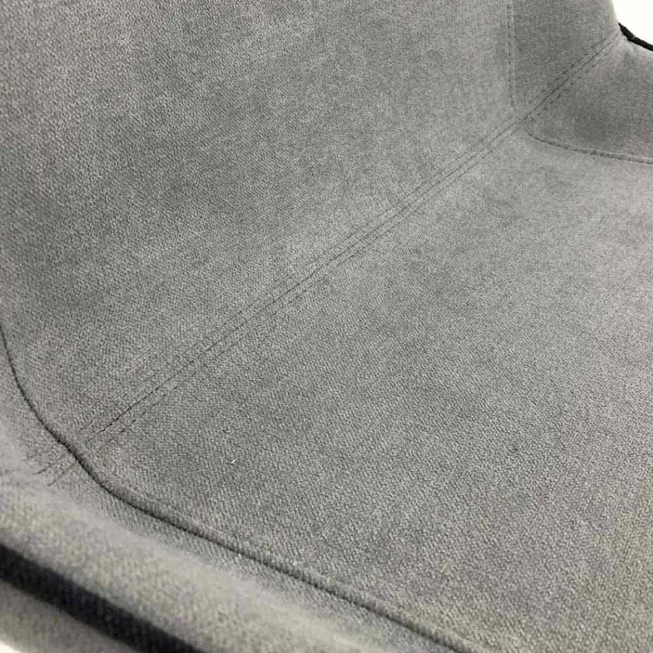 Designstol i stof med firkantede ben fremstillet i Italien, 4 stykker - Oriella Viadurini