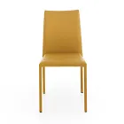 Elegant moderne designstol i farvet kunstlæder til stuen - Grenger Viadurini