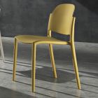 Moderne design stabelbar stol i farvet polypropylen 4 stykker - Rapunzel Viadurini