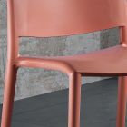 Moderne design stabelbar stol i farvet polypropylen 4 stykker - Rapunzel Viadurini