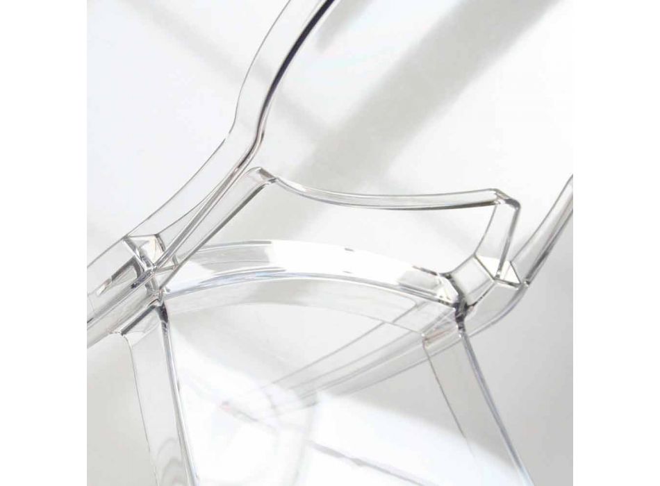Modern Design Stol i polycarbonat, i 2 farver - Dalila Viadurini