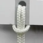 Luksusstol med armlæn i bleget bøg og reb Made in Italy - Nora Viadurini