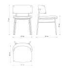 Luksus stofstol med metalbund lavet i Italien, 2 stk - Alaska Viadurini