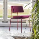 Luksus stofstol med metalbund lavet i Italien, 2 stk - Alaska Viadurini