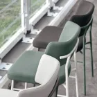 Luksus stofstol med metalbund lavet i Italien, 2 stk - Alaska Viadurini