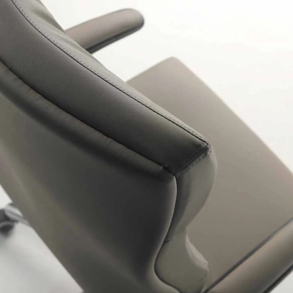 Retningsbestemt moderne design stol ægte koskind blomst typen Edda Viadurini