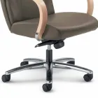 Executive stol ægte koskind moderne Ambra typen blomst Viadurini