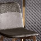 Elegant stol for moderne design i farvet fløjl og træ - Bizet Viadurini
