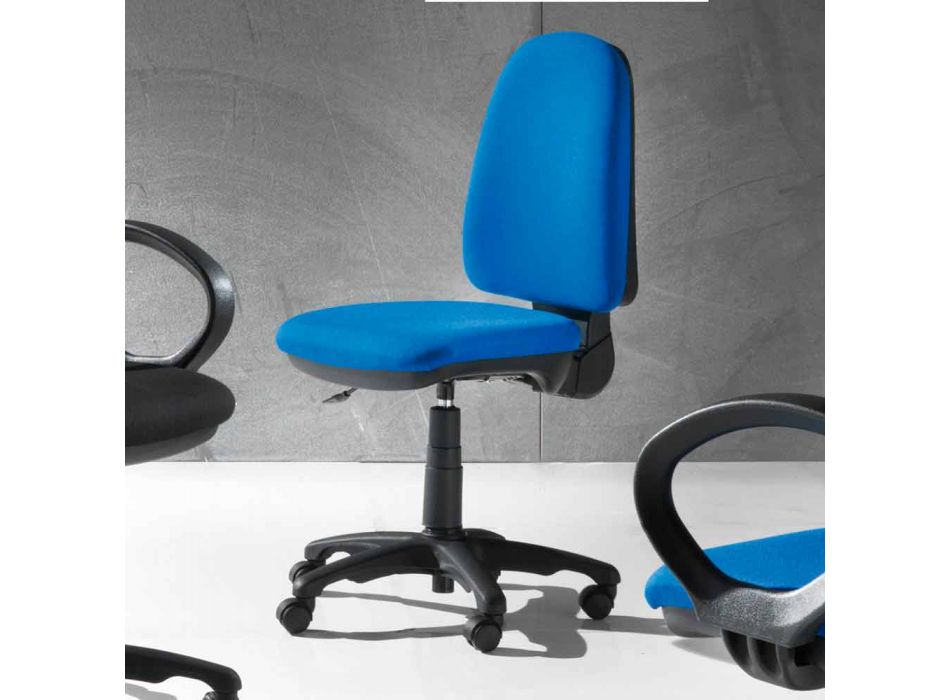 Moderne drejelig ergonomisk kontorstol i økolæder eller stof - Calogera Viadurini
