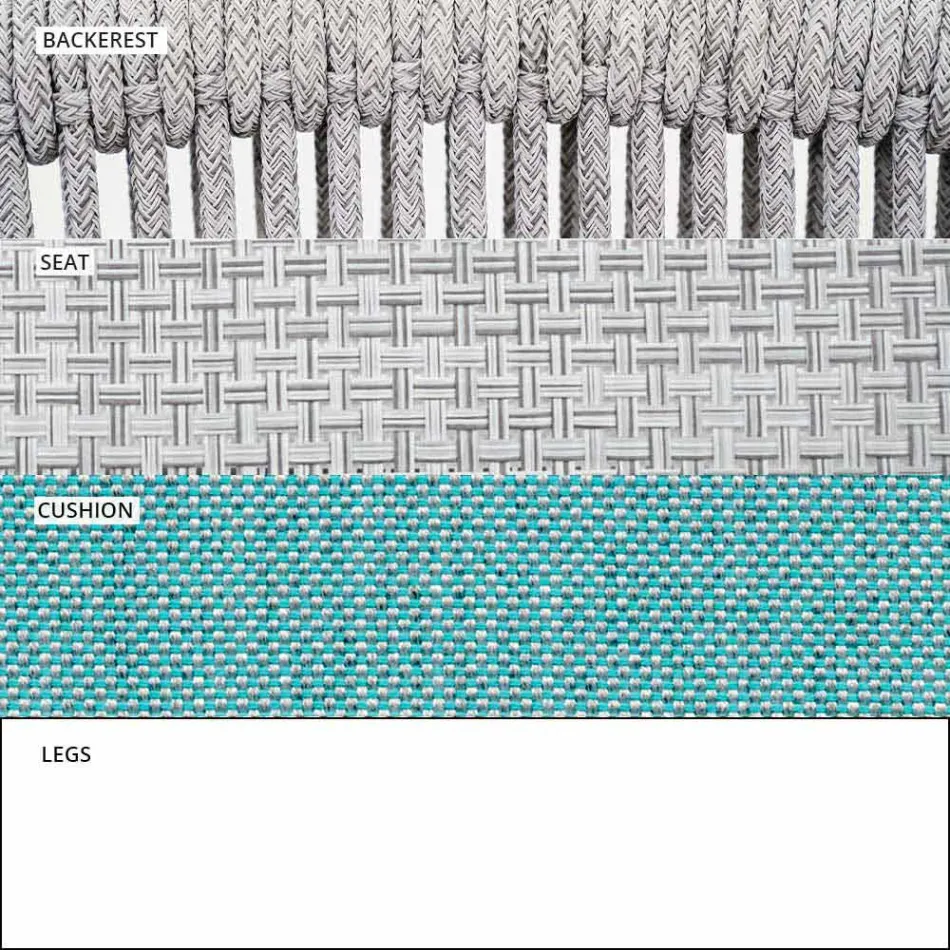 Udendørs stol med armlæn Stablet polstret H 78cm - Smart af Varaschin Viadurini