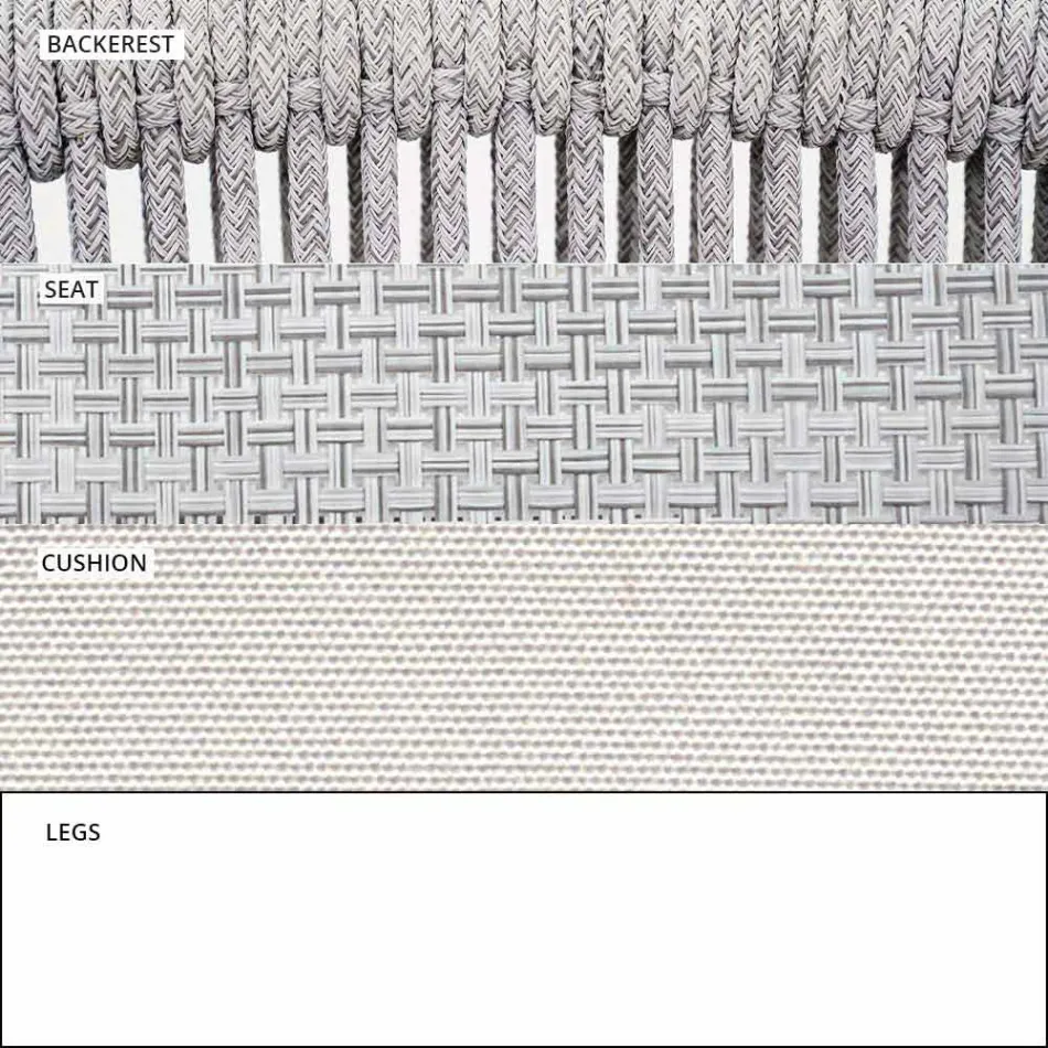 Udendørs stol med armlæn Stablet polstret H 78cm - Smart af Varaschin Viadurini