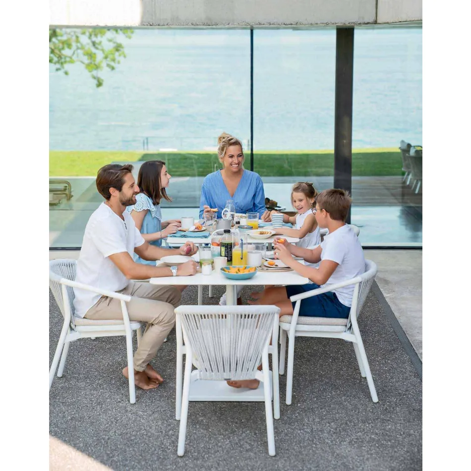 Udendørs stol med armlæn Stablet polstret H 78cm - Smart af Varaschin Viadurini