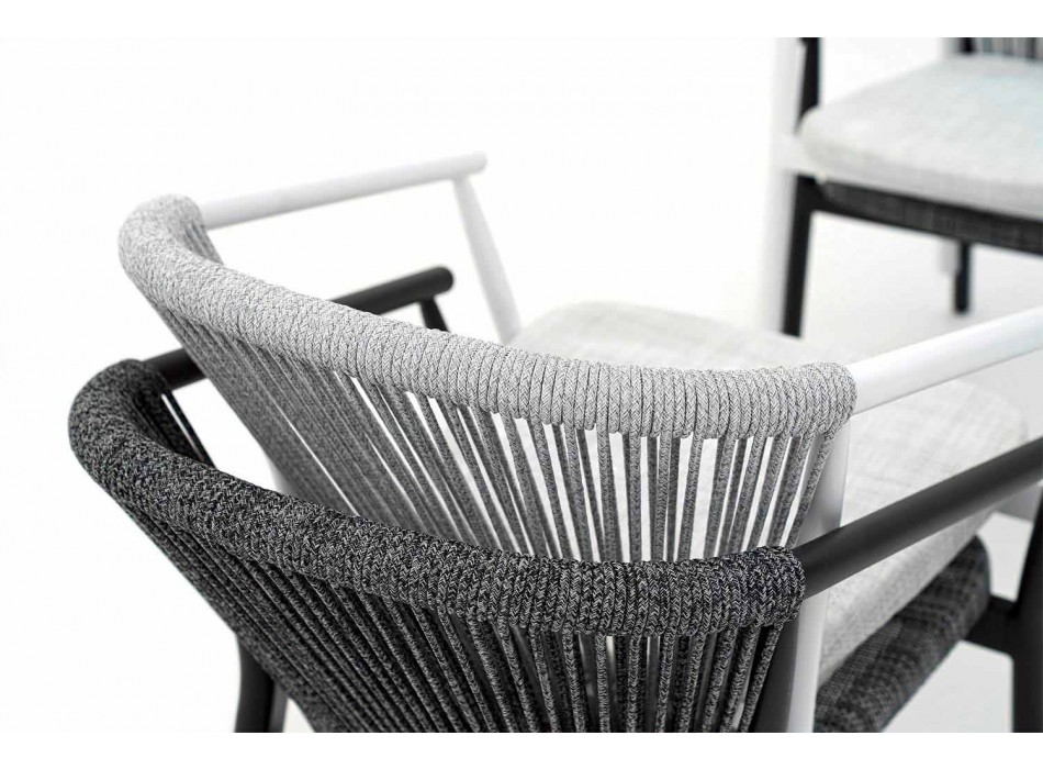 Udendørs stol med armlæn Stablet polstret H 78cm - Smart af Varaschin Viadurini